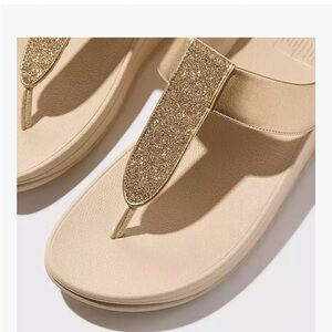 Fitflop Gold Glitterdust Metallic Platino Sandals